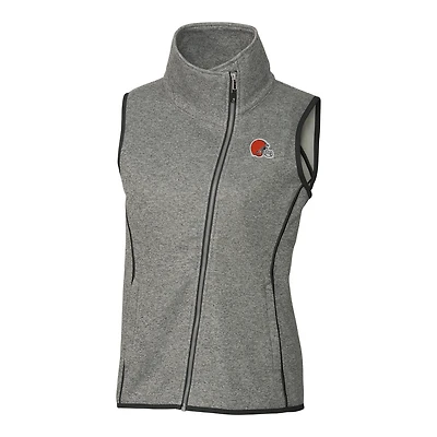 Gilet zippé pour femme, gris, Cutter & Buck, Cleveland Browns, Mainsail