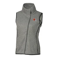 Gilet zippé pour femme, gris, Cutter & Buck, Cleveland Browns, Mainsail