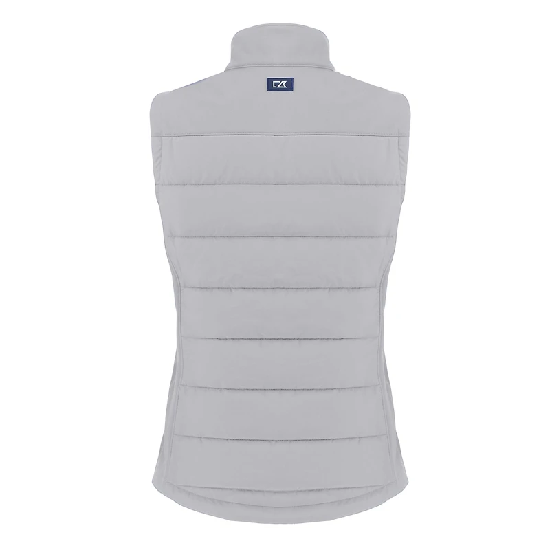 Gilet hybride à fermeture éclair intégrale recyclée et softshell pour femme, gris Cutter & Buck, des Cleveland Browns, Throwback Evoke