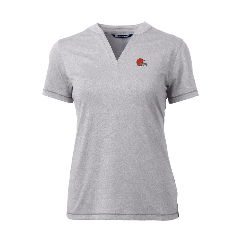 Polo extensible Forge Blade pour femme, gris chiné, Cutter & Buck, Cleveland Browns