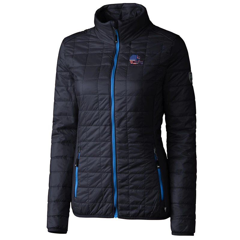 Doudoune zippée Rainier bleu marine pour femme Cutter & Buck des Cleveland Browns