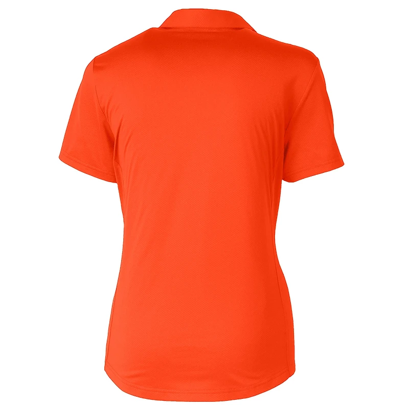 Women's Cutter & Buck Orange Cleveland Browns Prospect Textured Stretch Polo