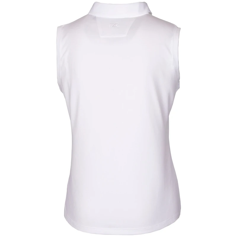 Women's Cutter & Buck White Cleveland Browns Forge DryTec Stretch Sleeveless Polo