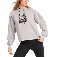 Sweat à capuche raglan DKNY Sport pour femmes, gris chin