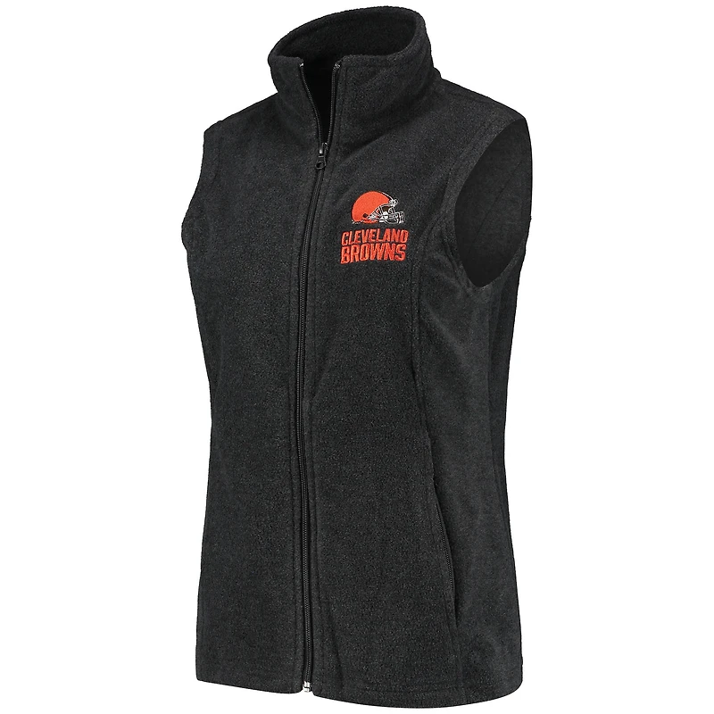 Veste à glissière pleine longueur en polaire Houston Cleveland Browns Dunbrooke Charcoal pour femme