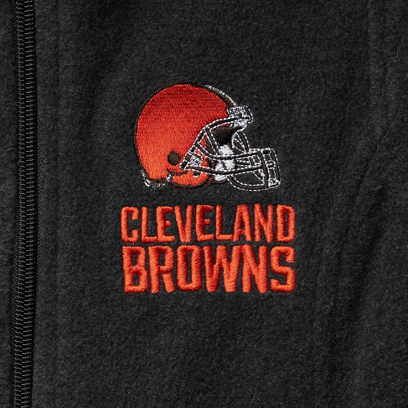 Veste à glissière pleine longueur en polaire Houston Cleveland Browns Dunbrooke Charcoal pour femme