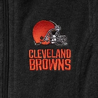 Veste à glissière pleine longueur en polaire Houston Cleveland Browns Dunbrooke Charcoal pour femme