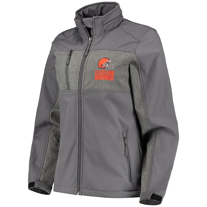 Veste Dunbrooke Charcoal Cleveland Browns Zephyr Softshell pour femme