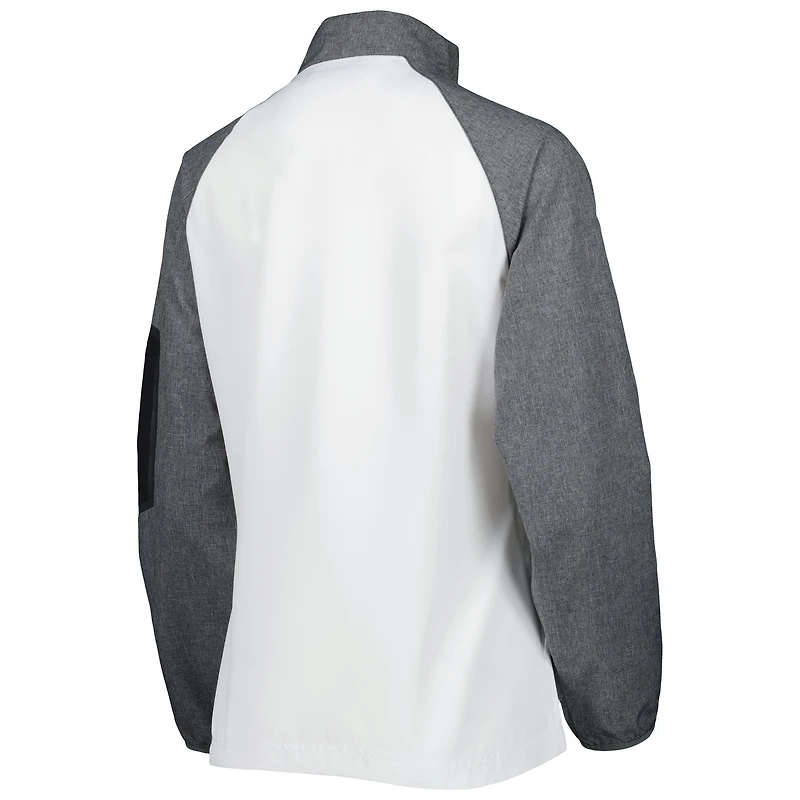 Dunbrooke Blanc/Gris Cleveland Browns Hurricane Raglan Coupe-vent entièrement zippé pour femme