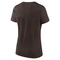 Base fondamentale des Cleveland Browns Fanatics marron pour femmes - T-shirt