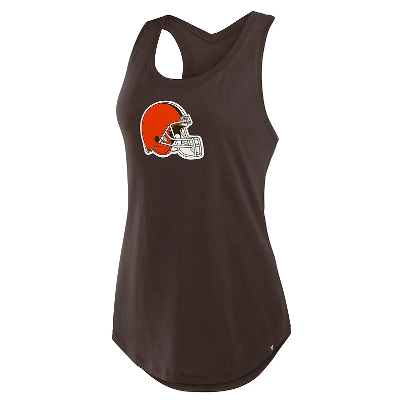 Débardeur Fanatics Brown pour femme Cleveland Browns Iron Fan