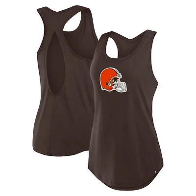 Débardeur Fanatics Brown pour femme Cleveland Browns Iron Fan
