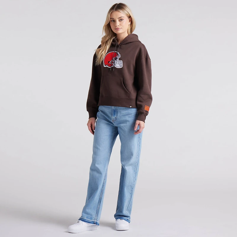 Women's Fanatics Brown Cleveland Browns Legacy Fleece Pullover Hoodie
