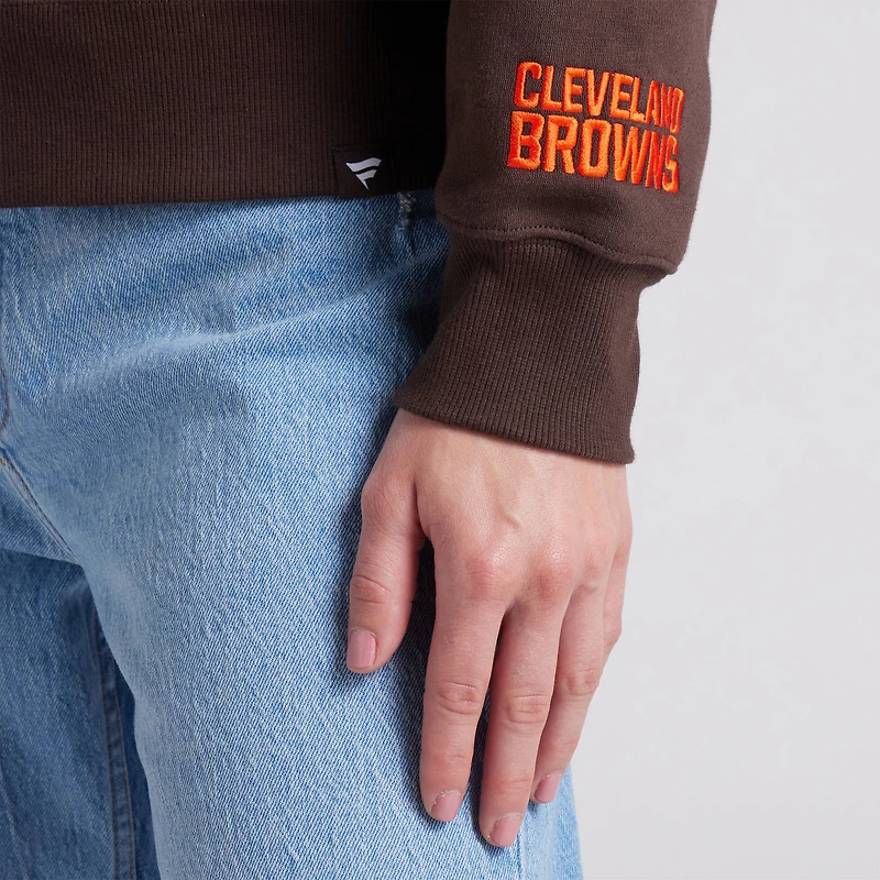 Women's Fanatics Brown Cleveland Browns Legacy Fleece Pullover Hoodie