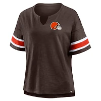 Women's Fanatics Brown Cleveland Browns Redzone Curl Route T-Shirt