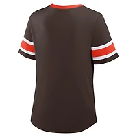 T-shirt à lacets Fanatics Brown pour femme, Redzone Draw Play Athena, Cleveland Browns