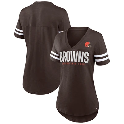 Women's Fanatics Brown Cleveland Browns Speed Tested V-Neck T-Shirt