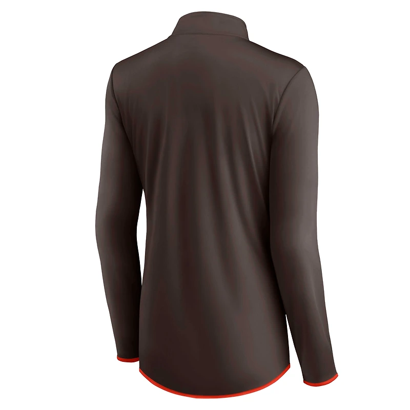 Haut à quart de zip pour femmes Fanatics Brown Cleveland Browns Worth the Drive