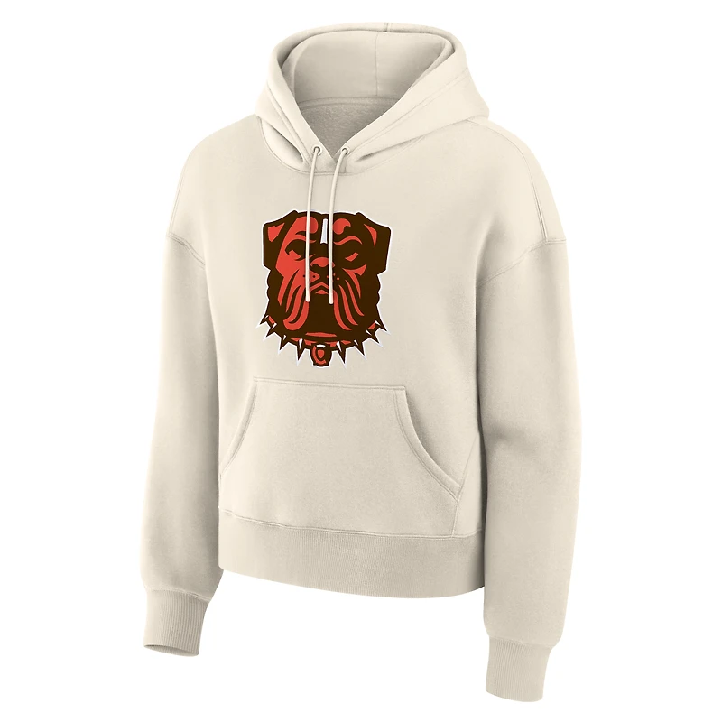 Sweat à capuche manches longues pour femme Fanatics Cream Cleveland Browns Dove Legacy