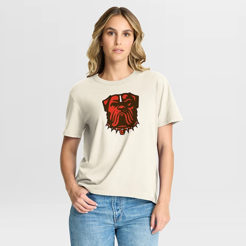 Women's Fanatics Cream Cleveland Browns Dove Legacy T-Shirt