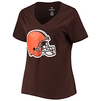 Women's Fanatics Deshaun Watson Brown Cleveland Browns Plus Player Name & Number V-Neck T-Shirt