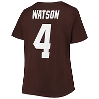 Fanatics pour femmes Deshaun Watson Brown Cleveland Browns Nom et numéro du joueur grande taille T-shirt à col en V