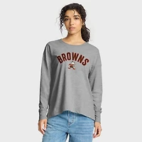 Women's Fanatics Heather Gray Cleveland Browns Hometown Legacy Long Sleeve T-Shirt