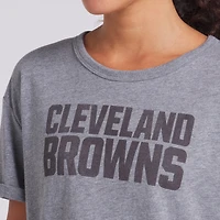 T-shirt boxy tri-blend gris chiné Fanatics pour femme