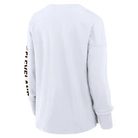 T-shirt à manches longues Fanatics pour femme, blanc