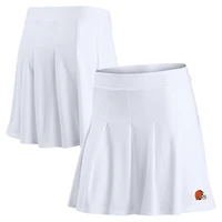 Jupe-short de tennis avec logo principal des Cleveland Browns Fanatics pour femmes, blanche