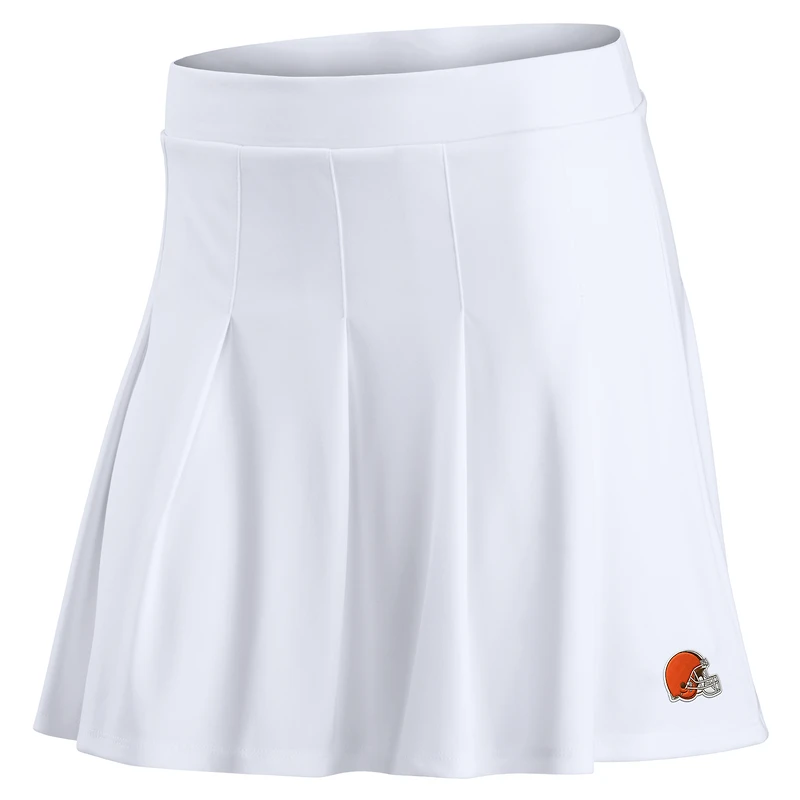 Jupe-short de tennis avec logo principal des Cleveland Browns Fanatics pour femmes, blanche