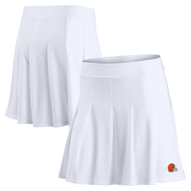 Jupe-short de tennis avec logo principal des Cleveland Browns Fanatics pour femmes, blanche