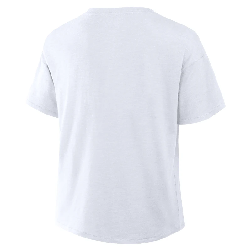 Women's Fanatics White Cleveland Browns Redzone Slub Boxy T-Shirt