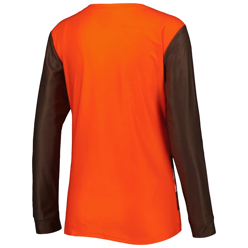 FOCO Orange Cleveland Browns Holiday Ugly Ensemble de pyjama pour femme