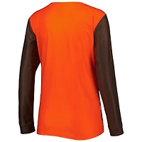 FOCO Orange Cleveland Browns Holiday Ugly Ensemble de pyjama pour femme
