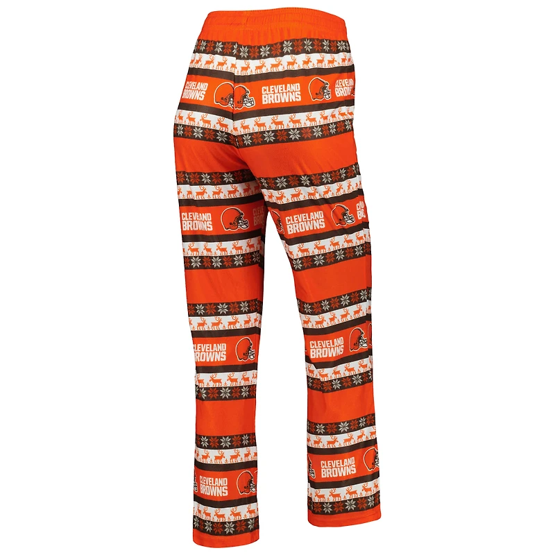 FOCO Orange Cleveland Browns Holiday Ugly Ensemble de pyjama pour femme