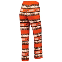 FOCO Orange Cleveland Browns Holiday Ugly Ensemble de pyjama pour femme
