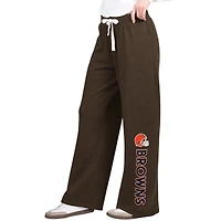 Women's G-III 4Her by Carl Banks Brown Cleveland Browns Field Wide Leg Sweatpants