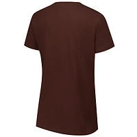 T-shirt à col en V d'après-saison G-III 4Her de Carl Banks Brown pour femme des Cleveland Browns