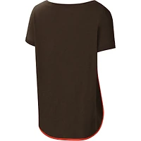 T-shirt à col rond Cleveland Browns Rookie G-III 4Her by Carl Banks pour femme, marron