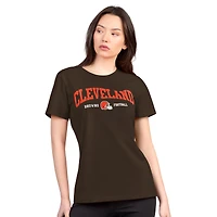 T-shirt à col rond ultra-mince et léger G-III 4Her par Carl Banks Brown pour femme, des Cleveland Browns.
