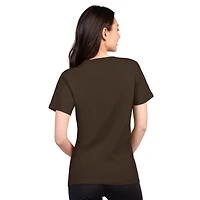 T-shirt à col rond ultra-mince et léger G-III 4Her par Carl Banks Brown pour femme, des Cleveland Browns.