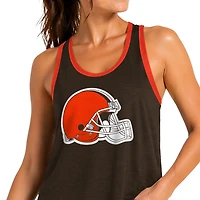 Women's G-III 4Her by Carl Banks Brown Cleveland Browns Tater II Racerback Tank Top