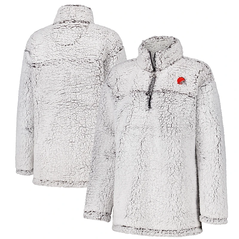 Veste zippée en sherpa pour femme G-III 4Her par Carl Banks, gris, Cleveland Browns