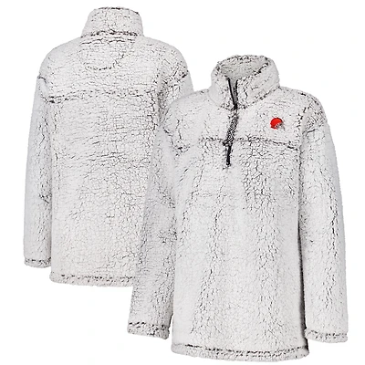 Veste zippée en sherpa pour femme G-III 4Her par Carl Banks, gris, Cleveland Browns