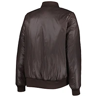 Women's G-III 4Her by Carl Banks Oatmeal/Brown Cleveland Browns Switchback Reversible Full-Zip Jacket