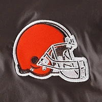 Women's G-III 4Her by Carl Banks Oatmeal/Brown Cleveland Browns Switchback Reversible Full-Zip Jacket