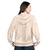 Sweat à capuche zippé G-III 4Her pour femme par Carl Banks, couleur tan, des Cleveland Browns Rookie