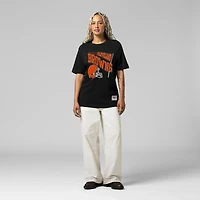 T-shirt noir Mitchell & Ness pour femme, motif petit ami dynamique de l'équipe Cleveland Browns