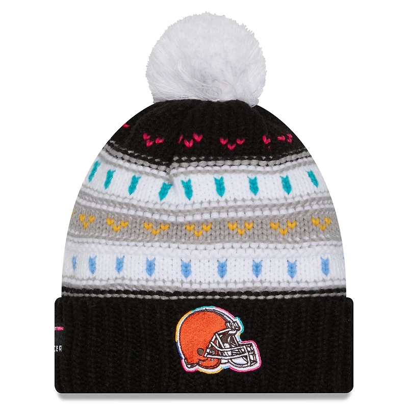 Bonnet à revers et pompon NFL Crucial Catch 2025 des Cleveland Browns de New Era pour femme
